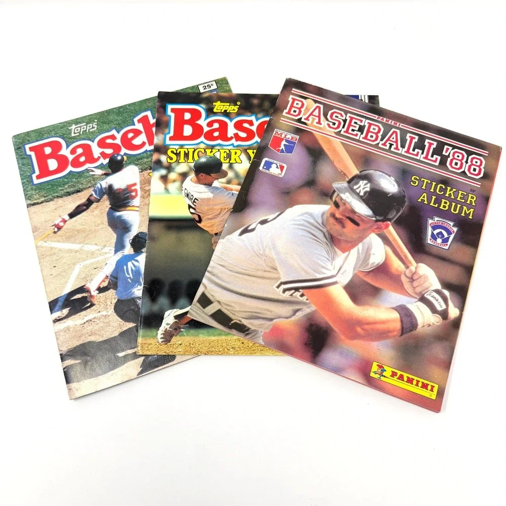 Topps Panini Baseball Sticker Books Lot 1984 1988 MLB Albums Incomplete